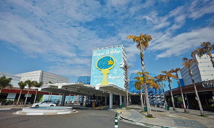 fachada do Parque D. Pedro Shopping
