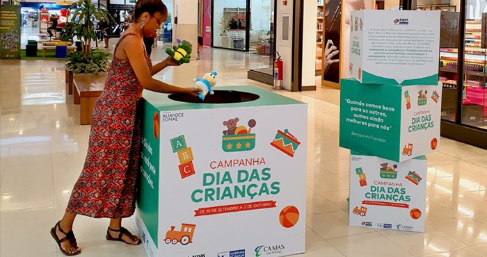 Arrecadação de brinquedos nos Shoppings da Aliansce Sonae